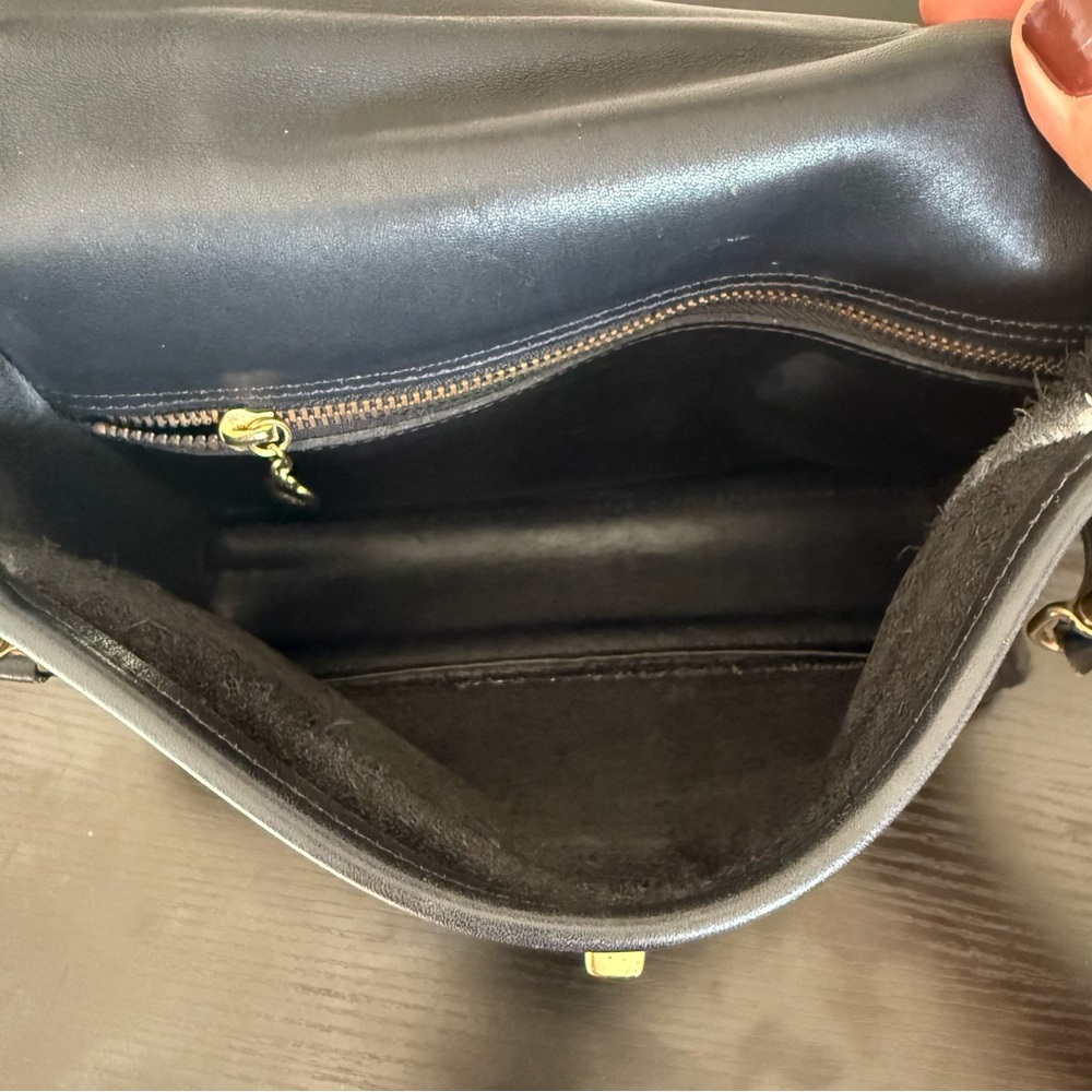 Coach Black Leather Court 9870 Bag - Picture 4 of 5